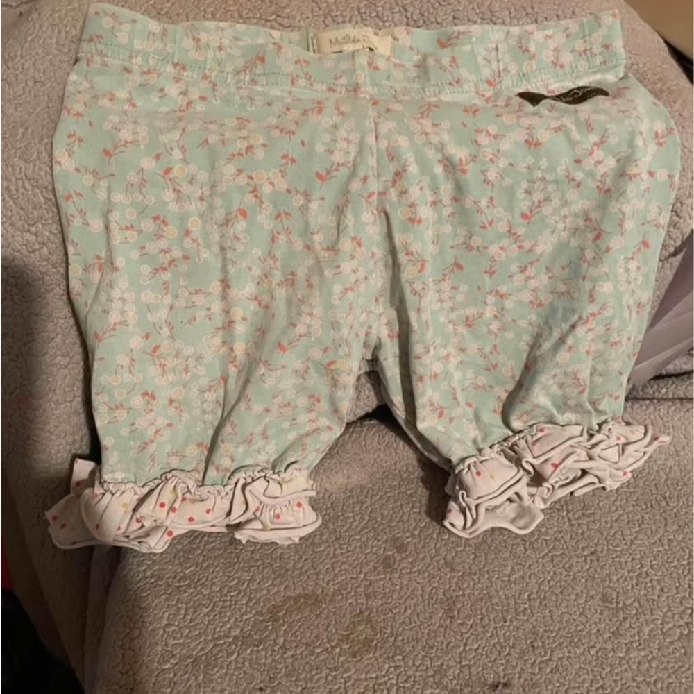Matilda Jane Light Green Floral Ruffle Shorts